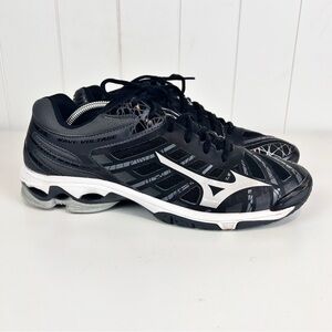 Mizuno Wave Voltage PYV 0319 Black Lace Up Athletic Volleyball Shoes Womens 12